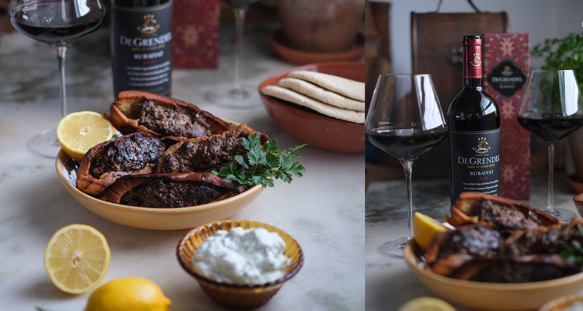 Lebanese Arayes Recipe: Spiced Beef Pita with De Grendel Rubaiyat – De ...