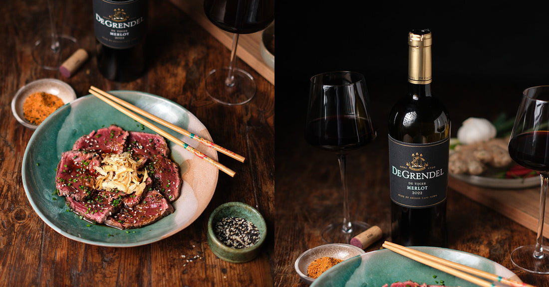Beef Tataki with De Tijger Merlot