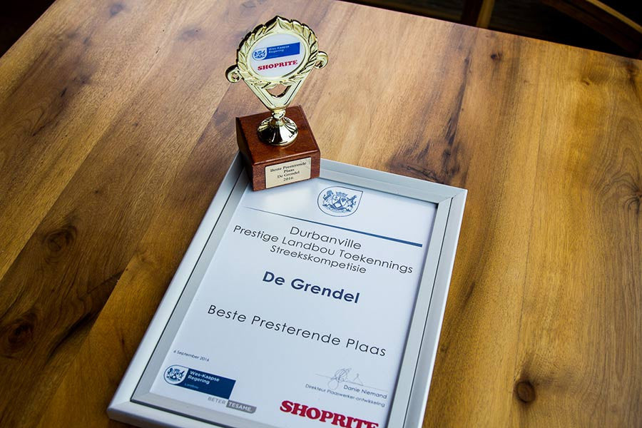 De Grendel Receives 5 Awards at the Western Cape Farm Worker of the Year Competition